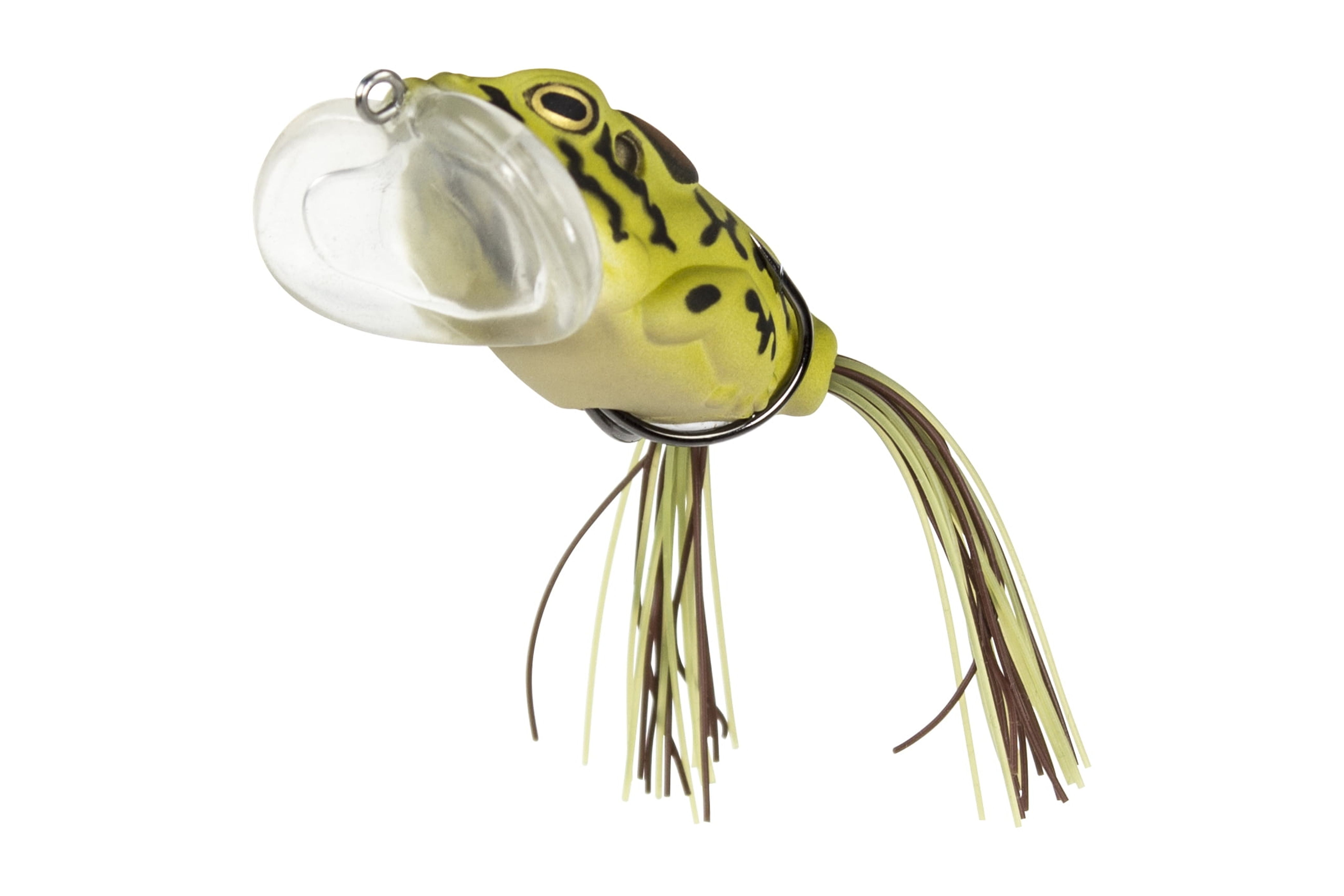 (2 pack) Lunkerhunt Yappa Frog - Topwater Lure - Green Tea,2.25in,1/2oz,Soft Baits,Fishing Lures