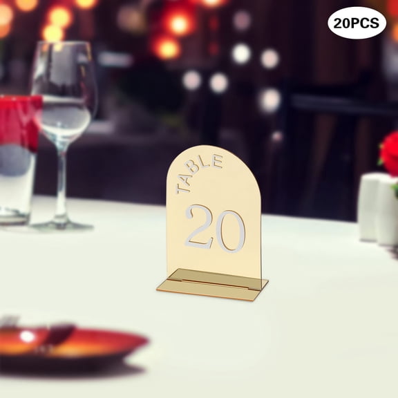 20PCS Gold Table Numbers Acrylic Party Table Numbers Wedding Table Numbers Sign for Occasions, Weddings,Parties