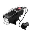 thumbnail image 3 of Luz solar de moto con claxon • Alarma de 120dB • Recargable solar/USB • Sensor de luz automático • ABS impermeable • Negro, 3 of 6