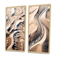 thumbnail image 3 of Designart "Desert Oasis Rivers among Eternal Dunes II" Desert Framed Wall Art Set Of 2 - Global White Framed Canvas Set For Living Room Decor, 3 of 6