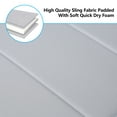 thumbnail image 4 of Iwicker Patio Sling Double Chaise Lounge Outdoor Aluminum Adjustable Back Lounge Recliner Chair Daybed for Outside, Gray, 4 of 7