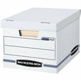 thumbnail image 6 of Bankers Box Basic Duty Letter/Legal File Storage Box with Lids, 10 Pack, White Corrugate Cardboard, 6 of 7