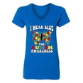 thumbnail image 2 of Wild Bobby I Wear Blue for Autism Awareness Women Standard V-Neck Tee, 2 of 6