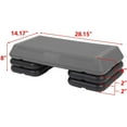 thumbnail image 2 of ZenStyle 28.5 In. Aerobics Step Height Adjustable 4 In. - 6 In. - 8 In. Workout Fitness Trainer Exercise Stepper with 4 Risers Black/Gray, 2 of 6