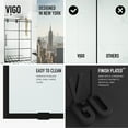 thumbnail image 6 of VIGO Elan 60 to 64 in. W x 74 in. H Sliding Frameless Shower Door in Matte Black with 3/8 in. (10mm) Clear Glass, 6 of 14