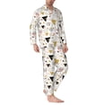 thumbnail image 2 of KLL Geometric Triangle Sleepwear Mens Flannel Pajamas,Long Cotton Pj Set, 2 of 7