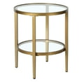 thumbnail image 4 of Henn&Hart 20" Antique Brass Finish Metal/Glass Side Table, 4 of 6