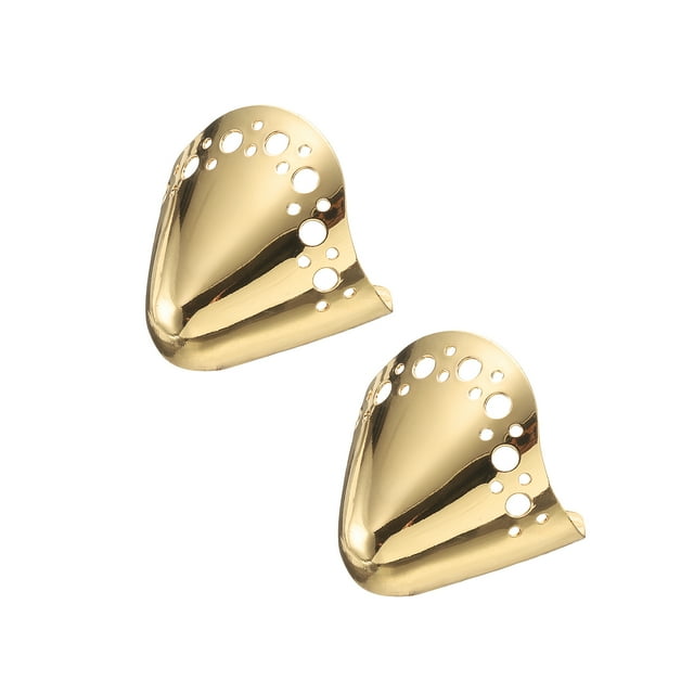 2Pcs Metal Shoes Pointed Protector Hollow Hollow Pointed Shoe Head Tips Cap for Shoe Protection Repair(Gold)
