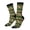 3 Black, variant on Dark Green Vintage Corn Pattern Pattern Sport Socks for Women and Men Crew Socks Sporty Calf Socks Casual Socks