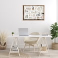 thumbnail image 2 of Stupell Industries Soft Angles Abstraction Brown Framed Floater Canvas Wall Art, design by Hannah Dawson, 21 x 31, 2 of 9
