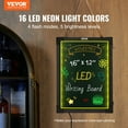thumbnail image 2 of VEVOR LED Message Writing Board,16"x12" Illuminated Erasable Lighted Chalkboard, Neon Effect Menu Sign Board, Drawing Board with 8 Fluorescent Chalk Markers and Remote Control, for Home Wedding Shop, 2 of 8