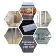 thumbnail image 5 of 177.17" Long, for 1/4"(6mm) Glass, F-Type Frameless Glass Door Side Seal Strip, 5 of 5