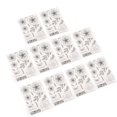 thumbnail image 2 of 10 Uds Sellos Transparentes Patrón De Hojas De Flores Reutilizables TPR DIY Sellos Decorativos Para Hacer Tarjetas Scrapbooking, 2 of 14