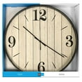 thumbnail image 2 of Hauz - Round Wall Clock, 20" Diameter, Quartz Precision, Wood Imitation, 2 of 2
