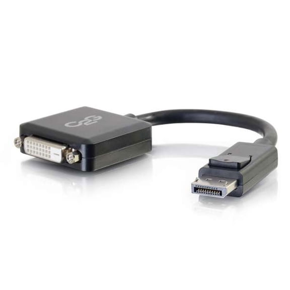 C2G 8in DisplayPort Male to Single Link DVI-D Female Adapter Converter - Black (TAA Compliant)