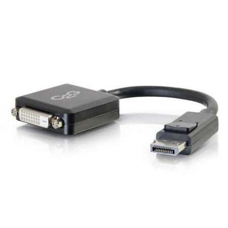 Single Line Adapter - C2G 8in DisplayPort Male to Single Link DVI-D Female Adapter Converter - Black (TAA Compliant)