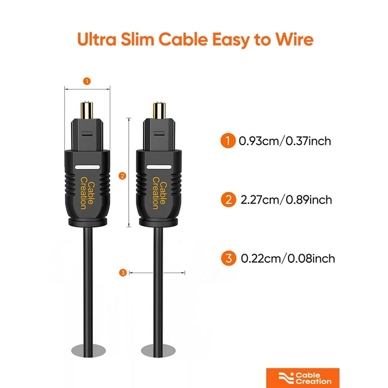 Cable de audio óptico digital Syncwire 10 ft - Toslink - TV, PS4, Xbox,  Playstation - MultiTek