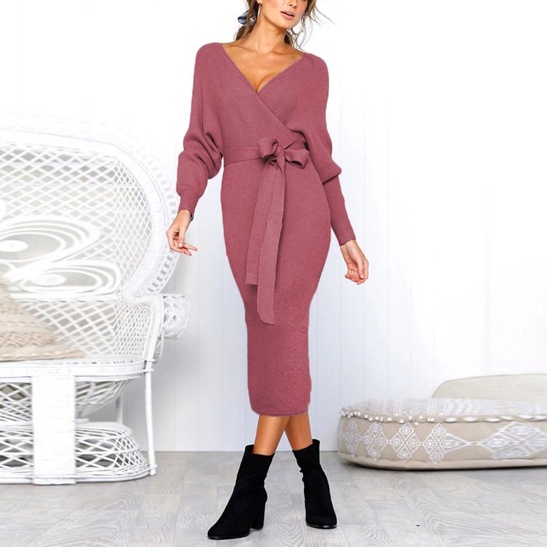winter dresses woman pencil Elegant Women's Vintage Winter Pencil Dress M-3XL Black / XL