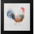 thumbnail image 2 of Atelier B Art Studio 12x12 Black Modern Framed Museum Art Print Titled - Watercolor Rooster, 2 of 5