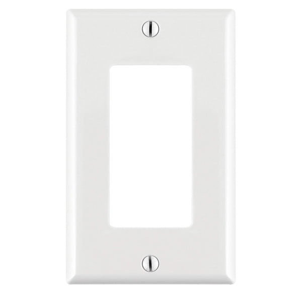Cmple - Decorator Wall Plate 1-Gang Blank Wallplate Light Switch Cover Plate Standard GFCI Decorative Outlet Cover Single-Gang Receptacle Outlet - White