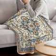 thumbnail image 3 of Boho Ethnic Rustic Blanket Soft Cozy Warm Throw Blanket for Couch, Plush Fuzzy Flannel Fleece Blankets for Sofa, American Southwest Antique Bed Blankets Lightweight Gifts for Women, 50"x60", 3 of 9