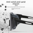 thumbnail image 3 of Gafas de ciclismo con montura blanca, transparentes, de gran tamaño, para exteriores, que cambian de color, para correr, resistentes al viento y a la arena, con protección ultravioleta para miopía, 3 of 5