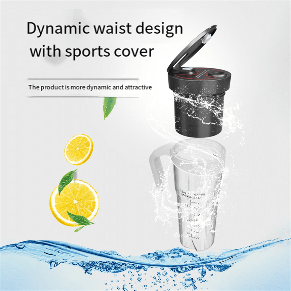 Portable Smoothies Blender Electric Juice Blender Rechargeable Black