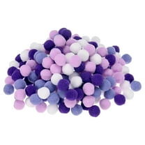 Uxcell 500-Pack Pom Poms for Craft, 0.59" (15mm) Polyester Purple Series Soft and Fluffy Pompom Multicolor PomPoms Balls