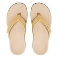 thumbnail image 3 of Flip Flops Non-slip Casual Faux Leather Flat Sandals Summer Slippers for Home, 3 of 4