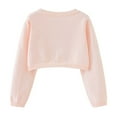 thumbnail image 3 of Hjtefg Girls' Beaded Cardigan - Knit Sweater | Lightweight Casual Cover-Up with Rhinestone Details,Color: Pink Size: 5-6 Years, 3 of 8