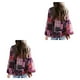 thumbnail image 1 of Qarigey Camisa de mujer de poliéster cuello plisado Casual elegante Bohemia blusa interior exterior salidas diarias camisas ropa Type2 NO2, 1 of 6