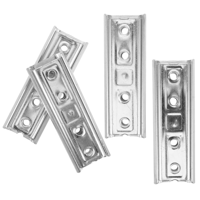 Shisuyan Tête de Lit Cachée Forme Plate Supports Muraux Argent 2 Pcs 4.7x1.6x0.5In