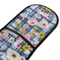 thumbnail image 2 of Dailycode Double Sided Oven Mitt with Loop Heat Resistant Kitchen Long Potholders 7" x 35" Summer Flowers and Ladybirds, 2 of 6