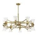 thumbnail image 5 of Warm Brass 16 Light Chandelier from the Bennington Collection, 5 of 5