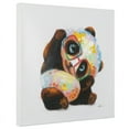 thumbnail image 2 of Yosemite Home Decor "Smarty Panda" Wood Gallery Wrapped Wall Art in Multi-Color, 2 of 5