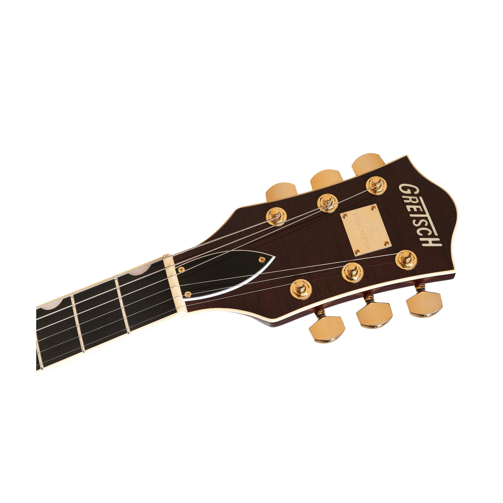 Gretsch Broadkaster LX Figured Center Block 6-String Electric Guitar with String-Thru Bigsby, Gold Hardware and Ebony Fingerboard (Havana Burst)