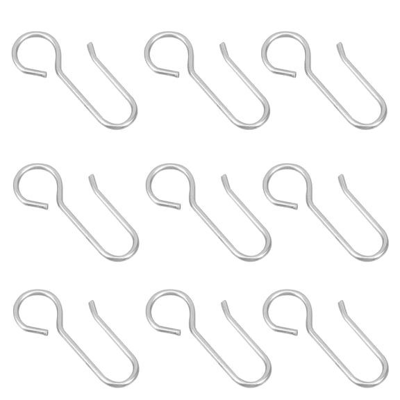 Soimiss 60Pcs Metal Curtain Hooks Plated Silver for Ceiling Track Fits Most Home Curtain Rails