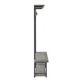 thumbnail image 3 of Alaterre Furniture Pomona Gray Wood Tree with Bench Shelves & Hooks, 3 of 4