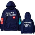 thumbnail image 1 of Chandail en Molleton à Manches Longues Unisexe Lucky Me I See Ghosts Rappeur Hip Pop à Capuche pour Femmes, 1 of 4