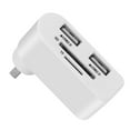 thumbnail image 1 of Lector de Tarjetas de Plástico Blanco Soledad HUB Splitter TF Mini USB 2 puertos, 1 of 7