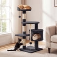 thumbnail image 2 of Gymax Cat Tree 36'' Cat Tower w/CondoTop Perch Sisal Scratching Posts & Hanging Rope Dark Gray, 2 of 10