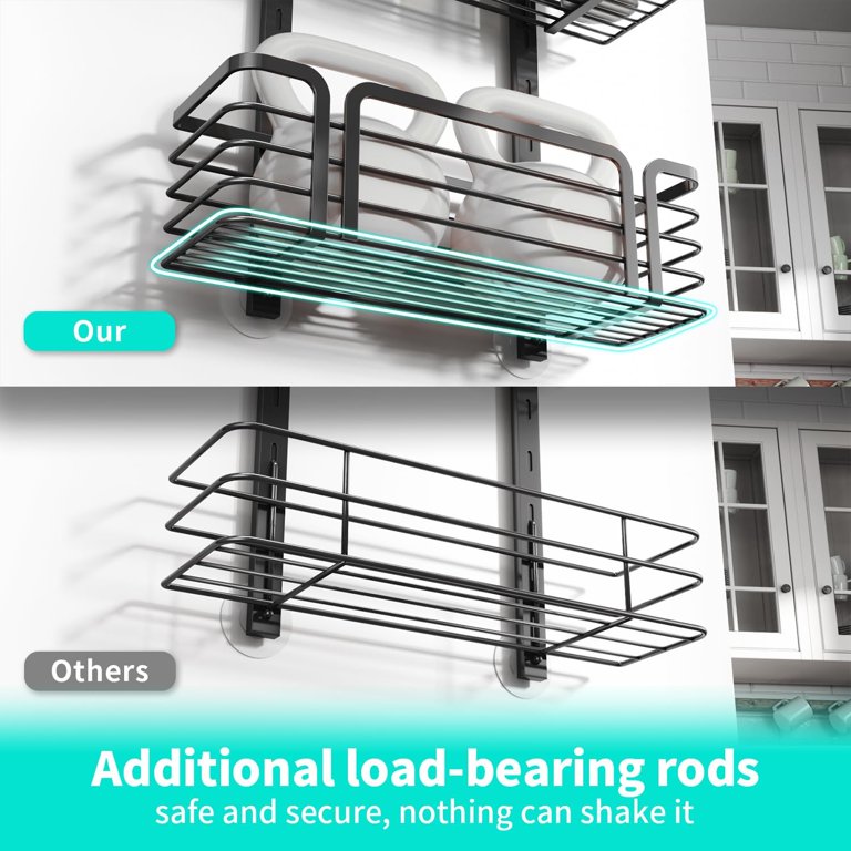 HapiRm Over Door Organizer - 6-Tier Metal Hanging Storage For Bathroom, Bedroom & Kitchen