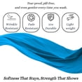 thumbnail image 5 of Amay Premium Organic Cotton Flat Sheet, 500 Thread Count Luxury Top Sheet, Cooling & Durable Bedding Sheets, Alaskan King, Turquoise(125" x 125") 1 Piece, 5 of 7