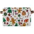 thumbnail image 2 of Christmas Elements Square Storage Basket Storage Bins Canvas Storage Organizer Closet Shelf Organizer for Home Office, 2 Pc, 2 of 7