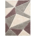 thumbnail image 2 of Well Woven San Francisco Venice Purple Modern Geometric Abstract 5'3" x 7'3" Shag 3D Textured Area Rug, 2 of 2