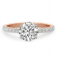 thumbnail image 4 of 5 Carat IGI Certified Round Shape Lab Grown Diamond Engagement Ring | 14K Rose Gold |Emily Eternity Diamond Ring | FG-VS1-VS2 Quality Friendly Diamonds, 4 of 7