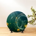 thumbnail image 6 of Wukai Jelly Fish Print Decorative Plate for Display,Bone China Decorative Plate, Ceramic Dinner Plate with Stand, Vertical Ceramic Plate-8in, 6 of 6