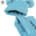 thumbnail image 2 of Luxtrada Newborn Kids Baby Boy Girl Pom Hat Winter Warm Knit Bobble Beanie Cap Scarf Set (Blue), 2 of 7
