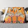 thumbnail image 1 of Balery Halloween Flamingos Manta de Franela con Dibujo, Lujo Ultra Suave y Cálido, Antipelusa y Resistente a las Arrugas para Cama, Sofá, Camping -40"x30", 1 of 6