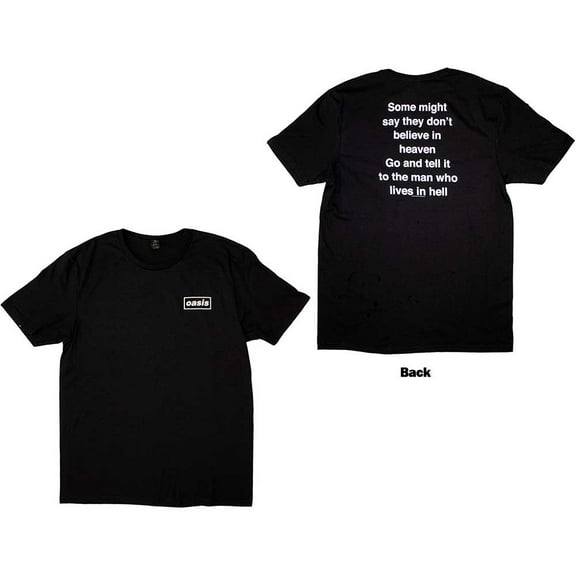 Oasis Unisex T-Shirt: Some Might Say Lyric (Back Print) (Small)